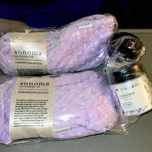 Sonoma Lavender Co. Spa mittens, spa booties & creams